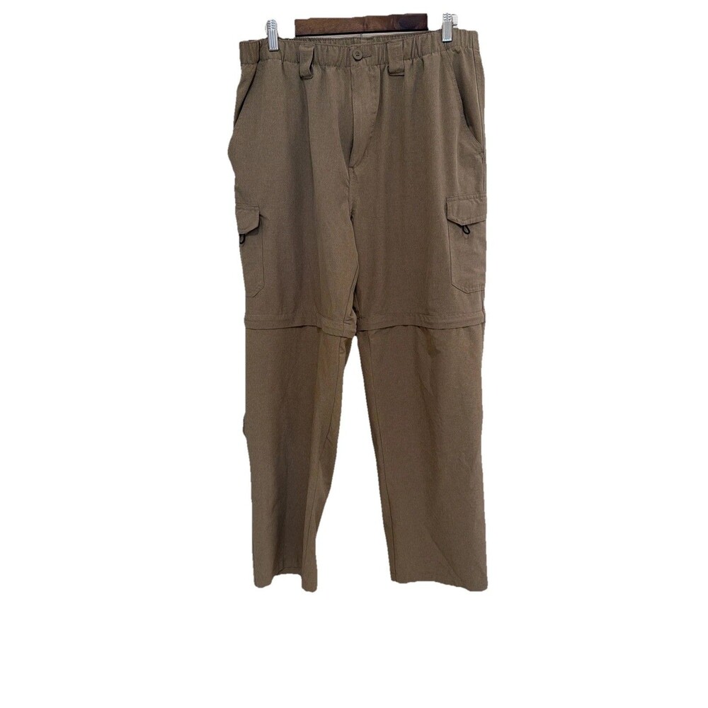 Reel Legends men XL zip off khaki cargo tactical pants hiking outdoors workwear
